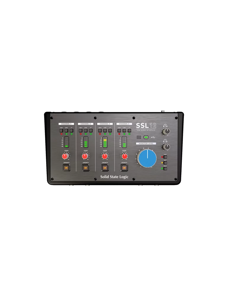  SOLID STATE LOGIC SSL12 USB-C - 4 micrófonos/línea, 2 instrumentos, 4 salidas, MIDI, ADAT|MusicGoodDeal 