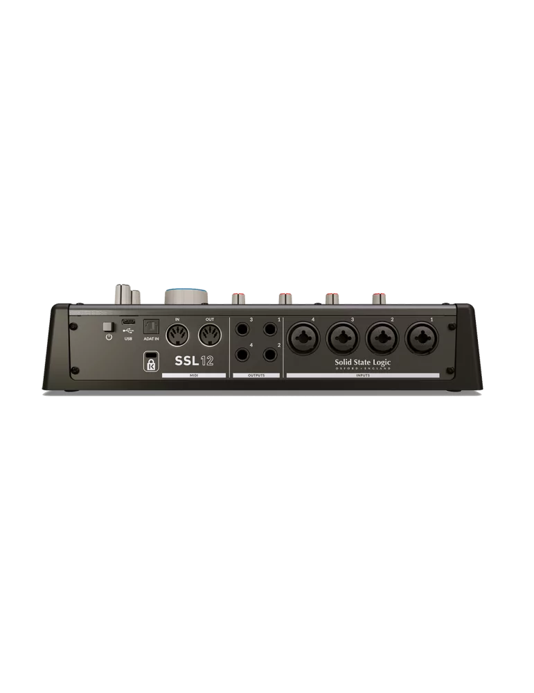  SOLID STATE LOGIC SSL12 USB-C - 4 micrófonos/línea, 2 instrumentos, 4 salidas, MIDI, ADAT|MusicGoodDeal 