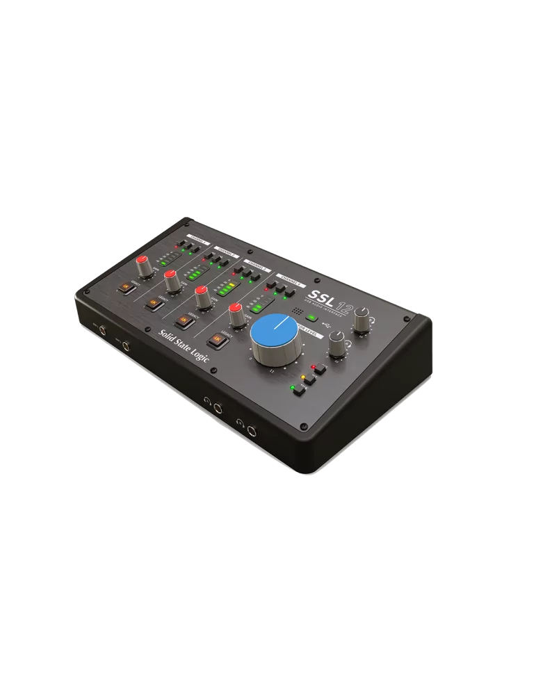  SOLID STATE LOGIC SSL12 USB-C - 4 micrófonos/línea, 2 instrumentos, 4 salidas, MIDI, ADAT|MusicGoodDeal 