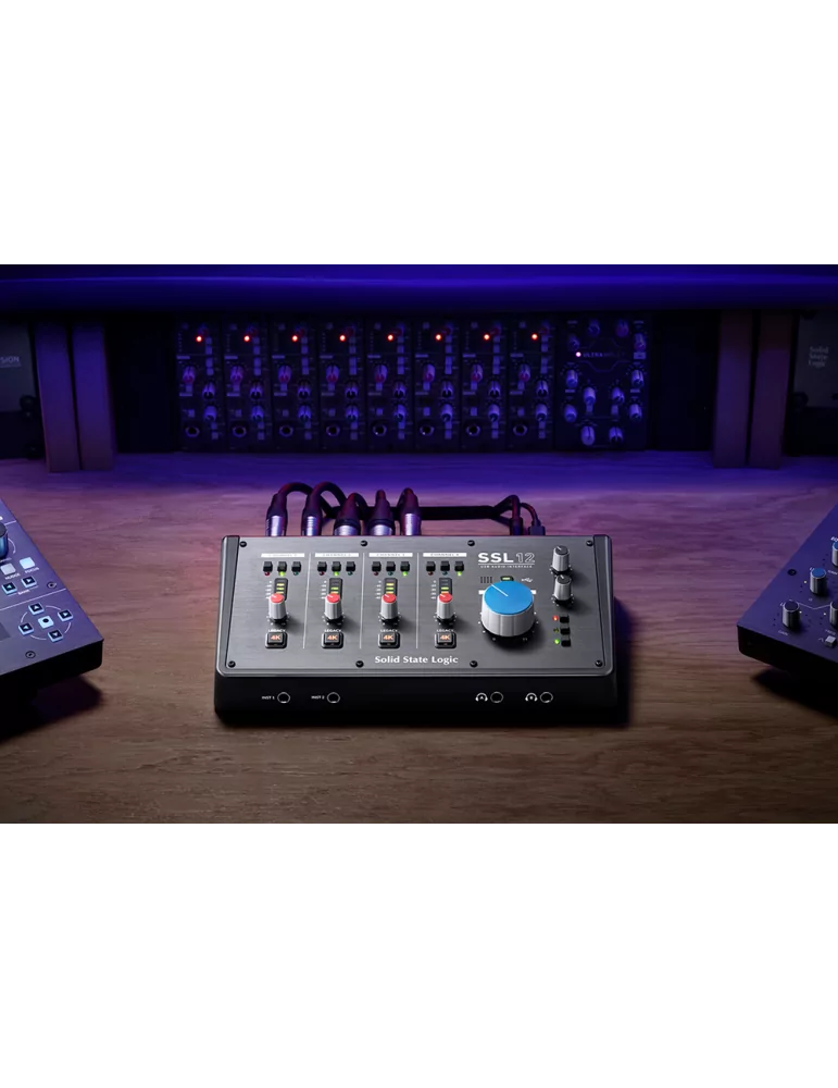  SOLID STATE LOGIC SSL12 USB-C - 4 micrófonos/línea, 2 instrumentos, 4 salidas, MIDI, ADAT|MusicGoodDeal 