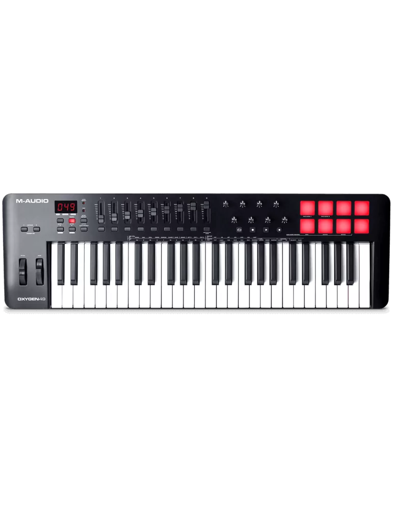 M-AUDIO OXYGEN 49V USB-Midi 49 notes 8 pads/pots/faders|MusicGoodDeal 