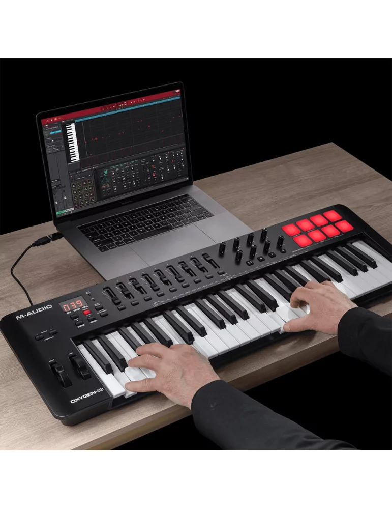  M-AUDIO OXYGEN 49V USB-Midi 49 notes 8 pads/pots/faders|MusicGoodDeal 