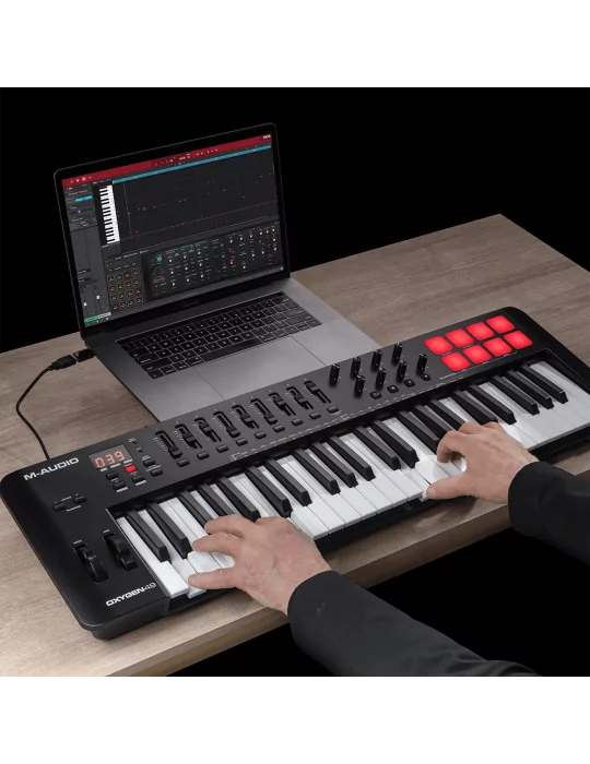  M-AUDIO OXYGEN 49V USB-Midi 49 notes 8 pads/pots/faders|MusicGoodDeal 