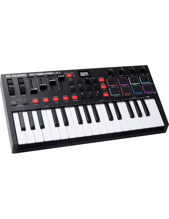  M-AUDIO OXYGENPROMINI Teclado principal USB con 32 mini almohadillas RGB|MusicGoodDeal 