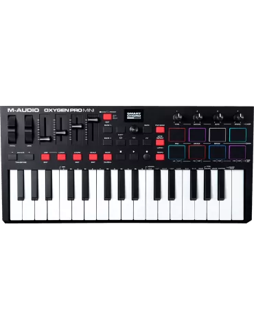  M-AUDIO OXYGENPROMINI USB master keyboard with 32 mini RGB pads|MusicGoodDeal  2