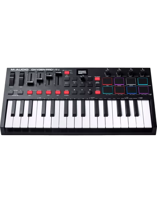  M-AUDIO OXYGENPROMINI Teclado principal USB con 32 mini almohadillas RGB|MusicGoodDeal 