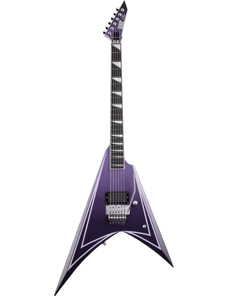 ESP EALEXIHEXED Alexi Laiho - Purple Fade Satin w/ Ripped Pinstripes|MusicGoodDeal 