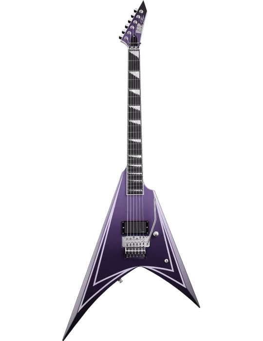  ESP EALEXIHEXED Alexi Laiho - Purple Fade Satin w/ Ripped Pinstripes|MusicGoodDeal 
