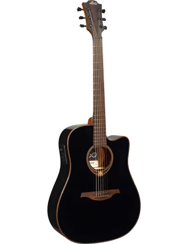  Lâg T118DCE-BLK Dread cutaway electro black|MusicGoodDeal 