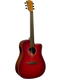  Lâg T-RED-DCE T-Red - Tramontane Dreadnought Cutaway Electro Special Edition Red Burst|MusicGoodDeal 