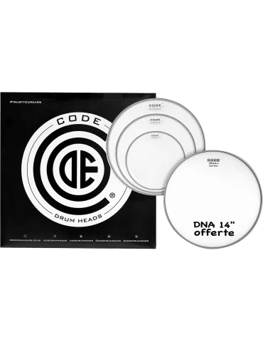  CODE DRUMHEADS TPDNACLRF Tom - Clear Fusion 10" 12" 14"+14" DNA|MusicGoodDeal 