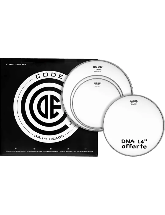  CODE DRUMHEADS TPDNACTDS Tom - Estándar lijado 12" 13" 16" + 14" DNA|MusicGoodDeal 