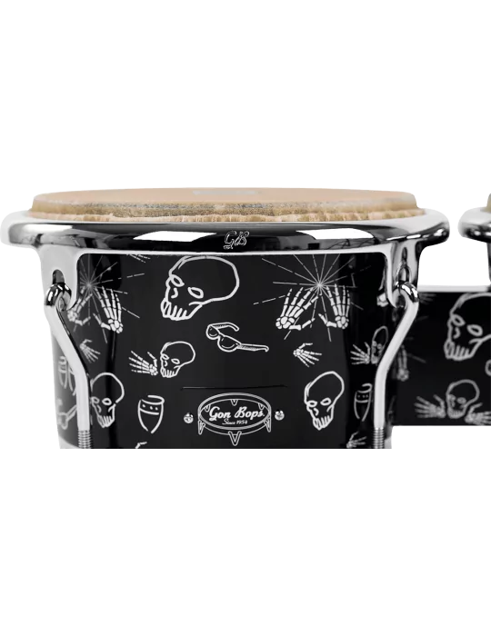  GON BOPS TP0785LC Bongos 7" y 8,5" Roble Asiático / Negro Custome Lenny Castro|MusicGoodDeal 