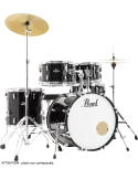  PEARL RSS505CC-31 Batería Fusion 20" 5 - Jet Black + pack de platillos Sabian Solar 2|MusicGoodDeal 