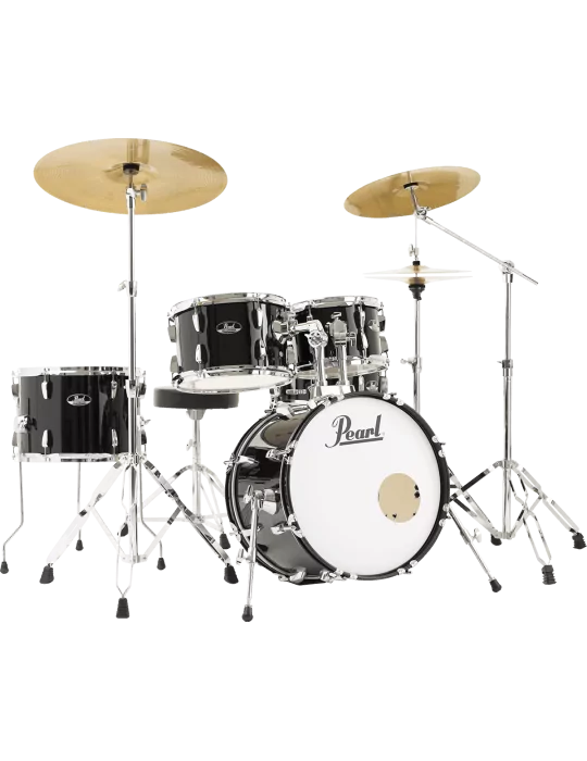  PEARL RSS585BCC-31 Junior 18" 5 Trommeln - Jet Black + B-50 + Sabian Solar Pack 3 Becken|MusicGoodDeal 