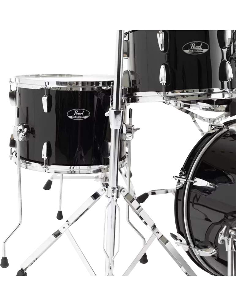  PEARL RSS585BCC-31 Junior 18" 5 Trommeln - Jet Black + B-50 + Sabian Solar Pack 3 Becken|MusicGoodDeal 