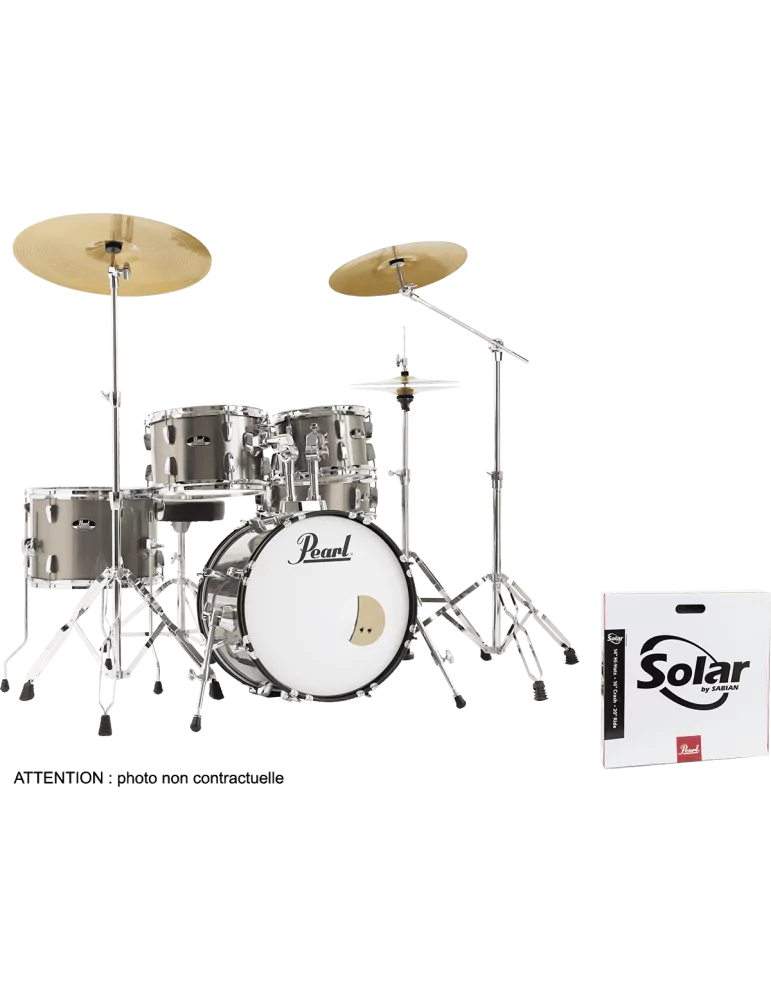  PEARL RSS585BCC-707 Batería Junior 18" 5 - Bronce Metálico + B-50 + pack de platillos Sabian Solar 3|MusicGoodDeal 