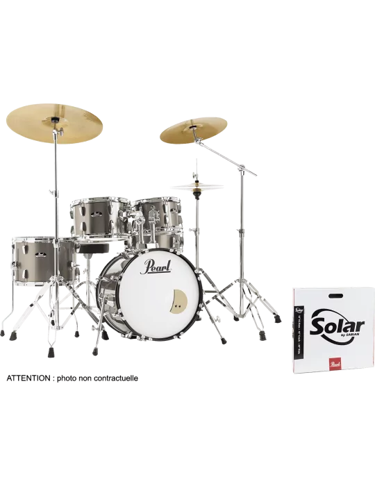  PEARL RSS585BCC-707 Batería Junior 18" 5 - Bronce Metálico + B-50 + pack de platillos Sabian Solar 3|MusicGoodDeal 