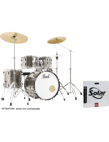  PEARL RSS505BCC-707 Batería Fusion 20" 5 - Bronce Metálico + B-50 + pack de platillos Sabian Solar 3|MusicGoodDeal 
