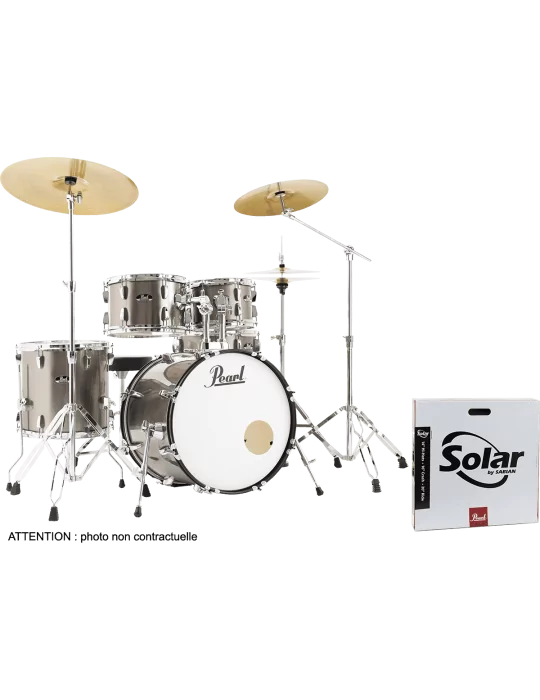  PEARL RSS505BCC-707 Fusion 20" 5 Trommeln - Bronze Metallic + B-50 + Sabian Solar Pack 3 Becken|MusicGoodDeal 