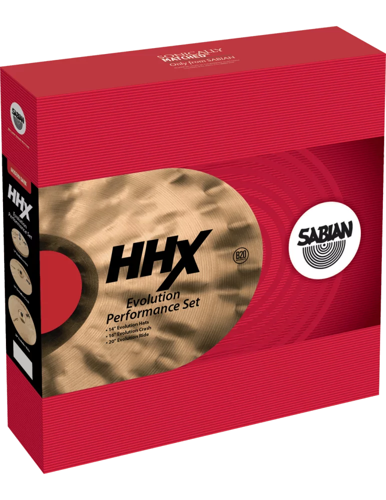  SABIAN 15005XEBP Conjunto armónico - Evolution 14"-16"-20"+ 18" GRATIS|MusicGoodDeal 
