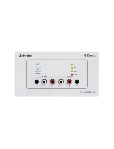 INFOBIT ITRANSDB44EUK Plaque murale Dante 4CH Bluetooth  DB44-EUK - version UE et Royaume-Uni