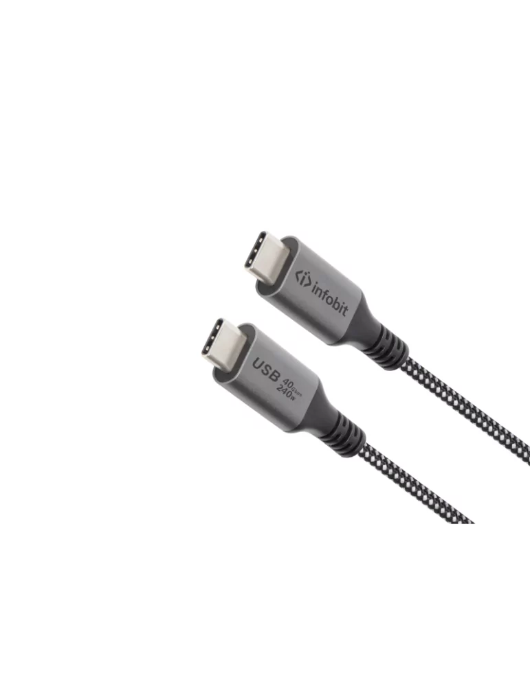 INFOBIT USBU4CC2050 Cordon cuivre USB4 actif 5m  iCable-U4-CC2050 4K 60Hz Alimentation 60W
