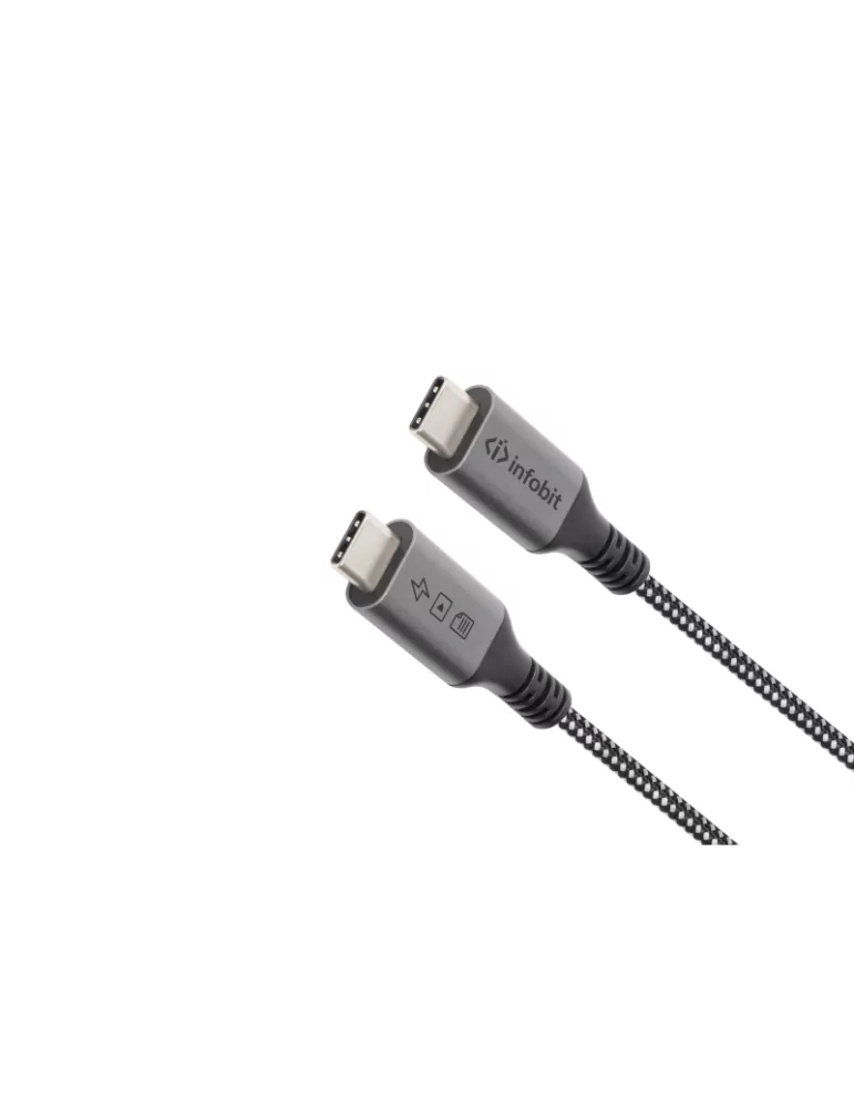 INFOBIT USBU4CC2050 Cordon cuivre USB4 actif 5m  iCable-U4-CC2050 4K 60Hz Alimentation 60W