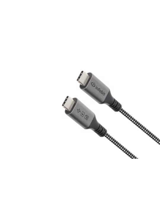 INFOBIT USBU4CC2050 Cordon cuivre USB4 actif 5m  iCable-U4-CC2050 4K 60Hz Alimentation 60W