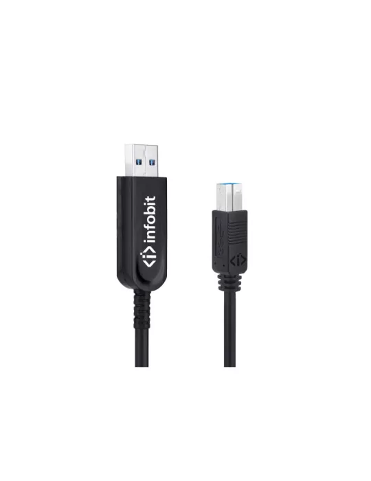INFOBIT U31AMBM3225 Câble actif fibre optique 25m USB3.1 Type A(M) vers B(M) Infobit U31-AMBM32-25