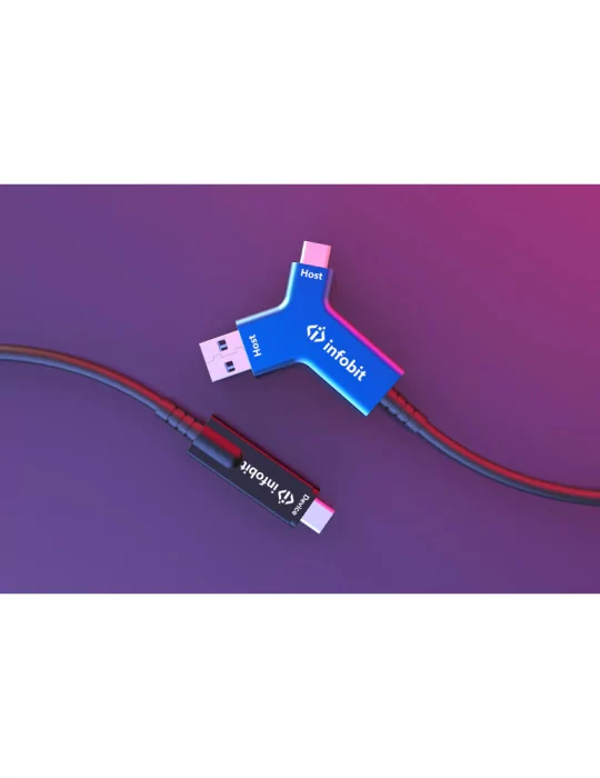 INFOBIT iFIBERY25 Câble optique  iFiber Y25 USB3.2 - USB-(A+C) vers USB-C 25m