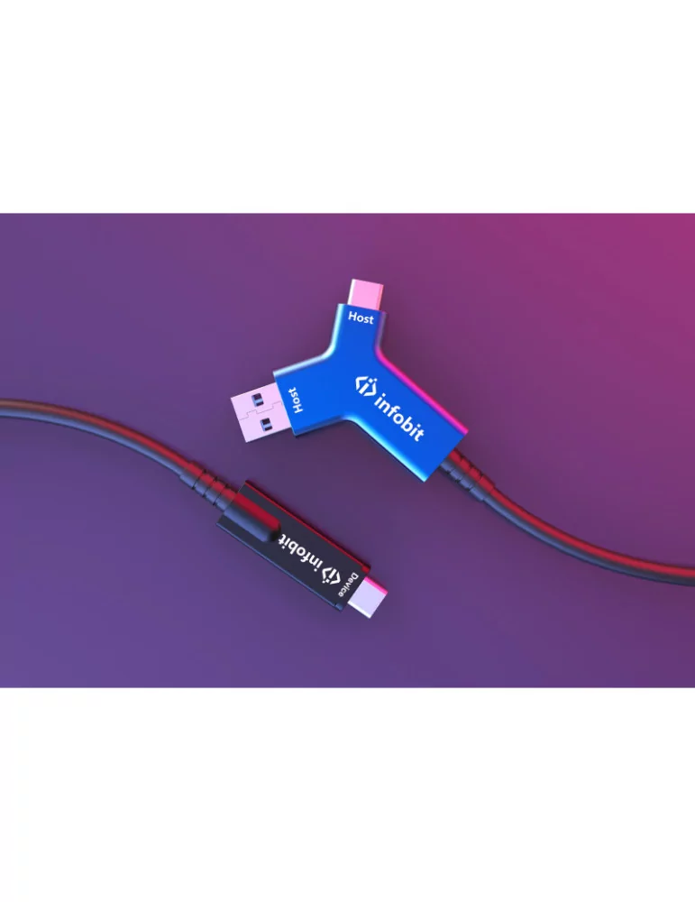 INFOBIT iFIBERY40 Câble optique  iFiber Y40 USB3.2 - USB-(A+C) vers USB-C 40m