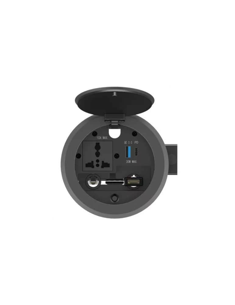 INFOBIT IBOXTPC Boîte de table avec couvercle rabattable et USB-C - Infobit iBox TPC