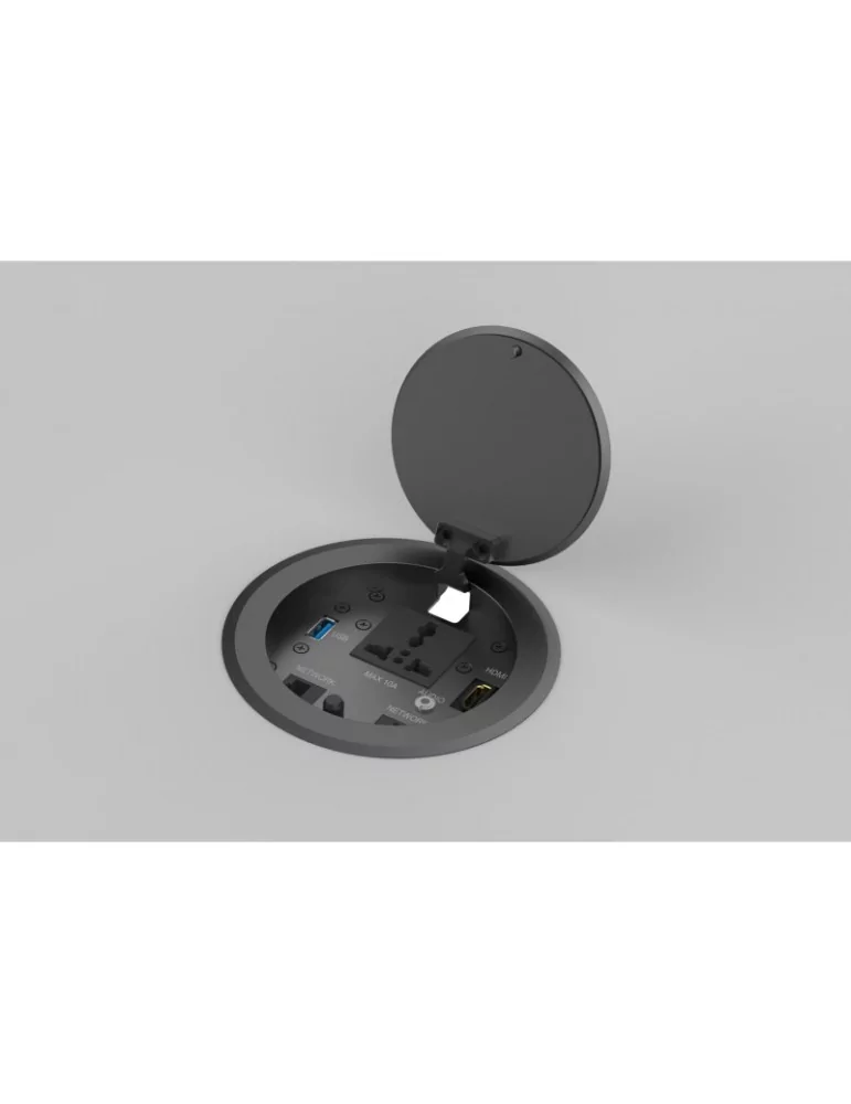 INFOBIT IBOXTPC Boîte de table avec couvercle rabattable et USB-C - Infobit iBox TPC