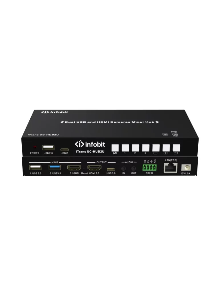 INFOBIT ITRANSUCHUB2U HUB Infobit iTrans UC-HUB2U Mixer 2 cameras HDMI ou USB