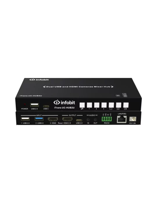 INFOBIT ITRANSUCHUB2U HUB Infobit iTrans UC-HUB2U Mixer 2 cameras HDMI ou USB