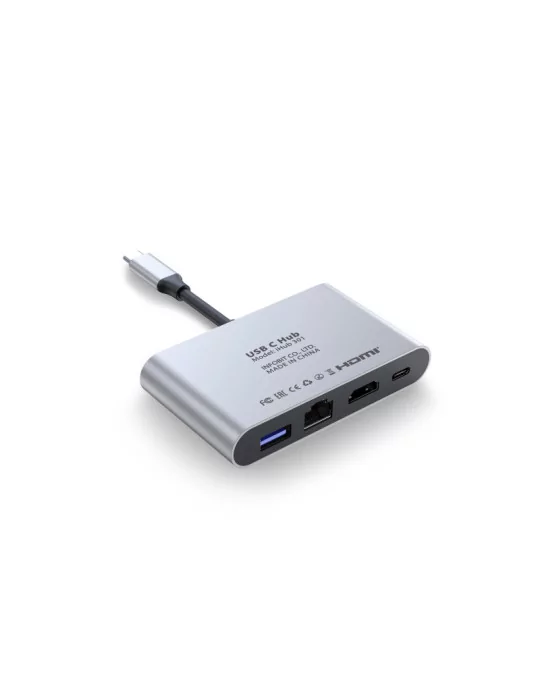 INFOBIT IHUB301 Hub de connexions  iHub 301 USB Type-C 9-en-1avec chargeur