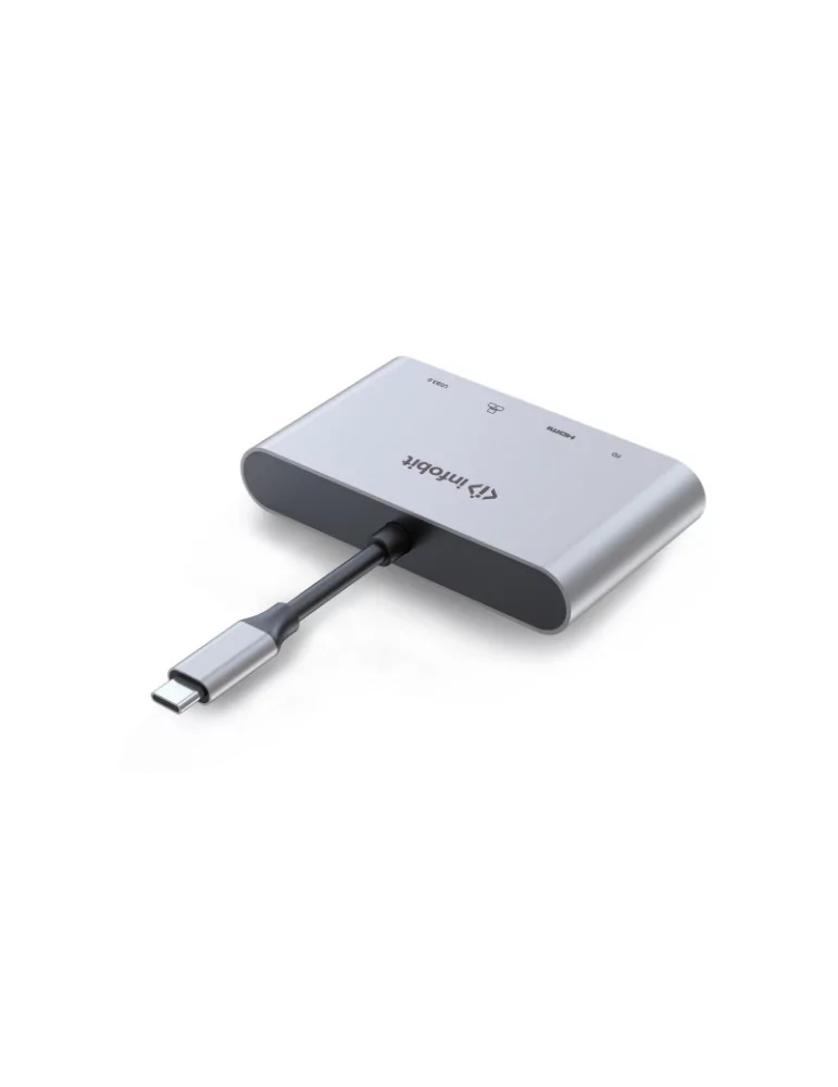 INFOBIT IHUB301 Hub de connexions  iHub 301 USB Type-C 9-en-1avec chargeur