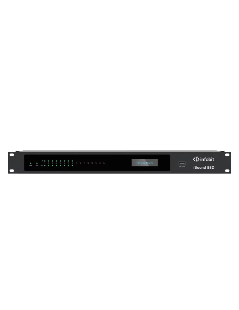 INFOBIT ISOUND88D Processeur de Signaux digitaux audio 8X8 Infobit iSound 88D (DSP) avec Dante