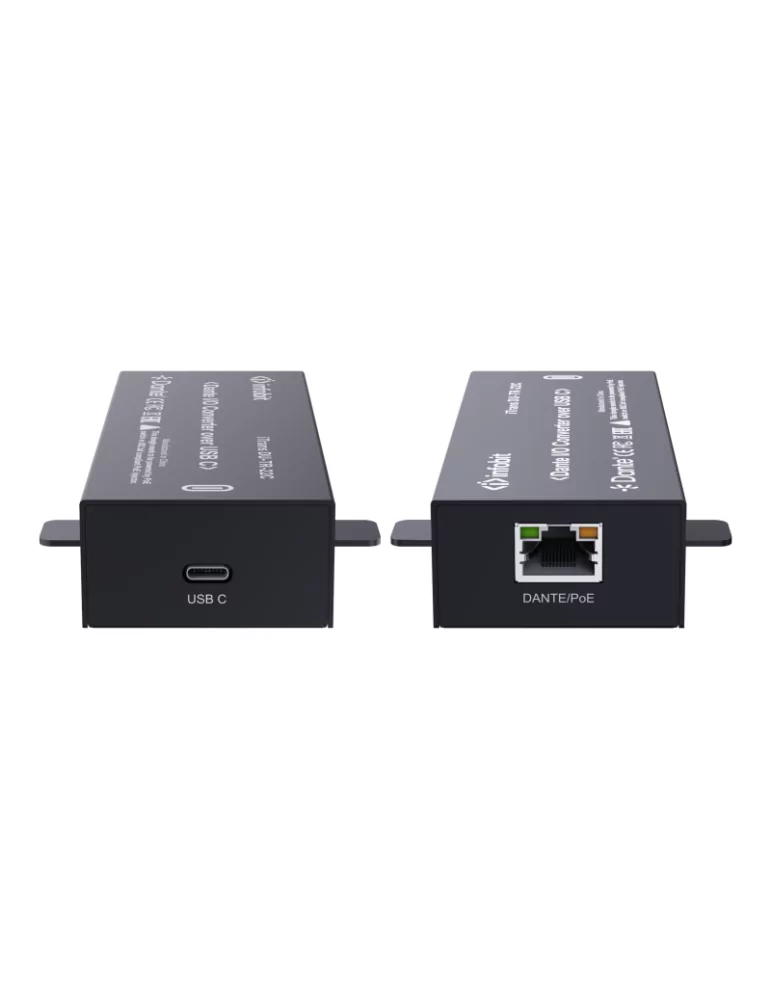 INFOBIT iTRANSDUTR22C Decodeur/Encodeur Audio Dante USB  iTrans DU-TR-22C - 2CH (TR) avec PoE Port USB-C