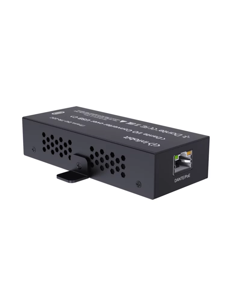 INFOBIT iTRANSDUTR22C Decodeur/Encodeur Audio Dante USB  iTrans DU-TR-22C - 2CH (TR) avec PoE Port USB-C