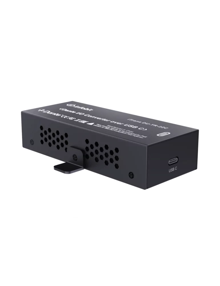 INFOBIT iTRANSDUTR22C Decodeur/Encodeur Audio Dante USB  iTrans DU-TR-22C - 2CH (TR) avec PoE Port USB-C