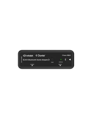 INFOBIT ITRANSDB22 Adaptateur Bluetooth Dante 2 canaux  iTrans DB-22 2