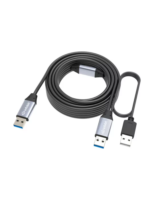 INFOBIT ICABLEUSBACC15AA Cordon USB 3.0 actif  iCable-USB-ACC15-AA USB-A (M) vers USB-A (M) 15m
