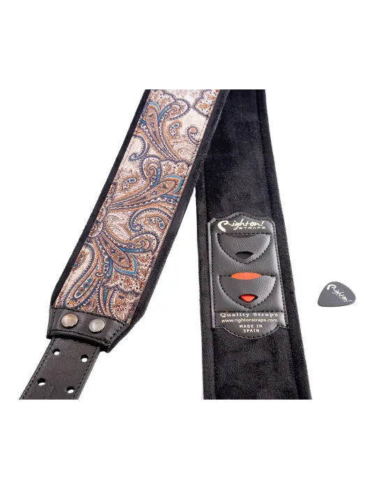  RIGHTON STRAPS VELVET BELT RIGHTON J-PAISLEY BROWN|MusicGoodDeal 