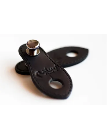 RIGHTON STRAPS END-PIN BLACK LEATHER
