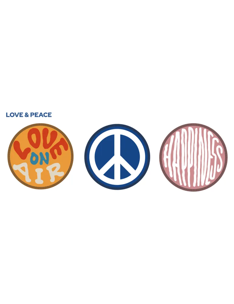  RITTER SET 3 BADGES LOVE AND PEACE|MusicGoodDeal 