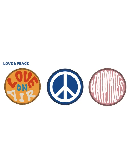  RITTER SET 3 BADGES LOVE AND PEACE|MusicGoodDeal 