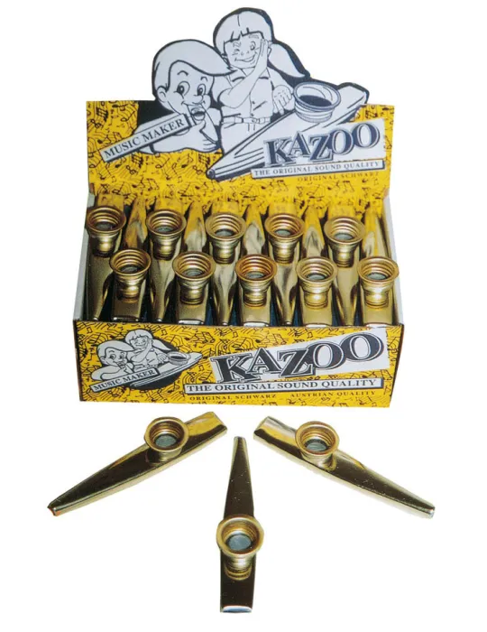  CAJA SCHWARZ DE 22 KAZOOS EN METAL|MusicGoodDeal 