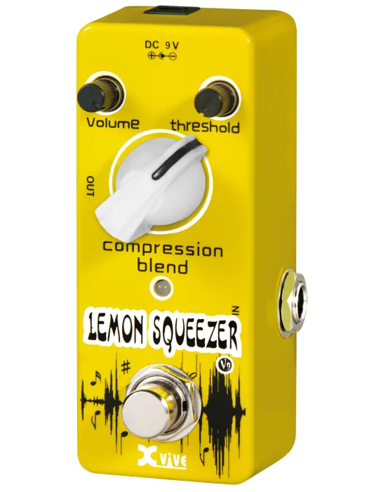  X-VIVE XVI-V9 PEDAL LEMON SQUEEZER YELLOW|MusicGoodDeal 